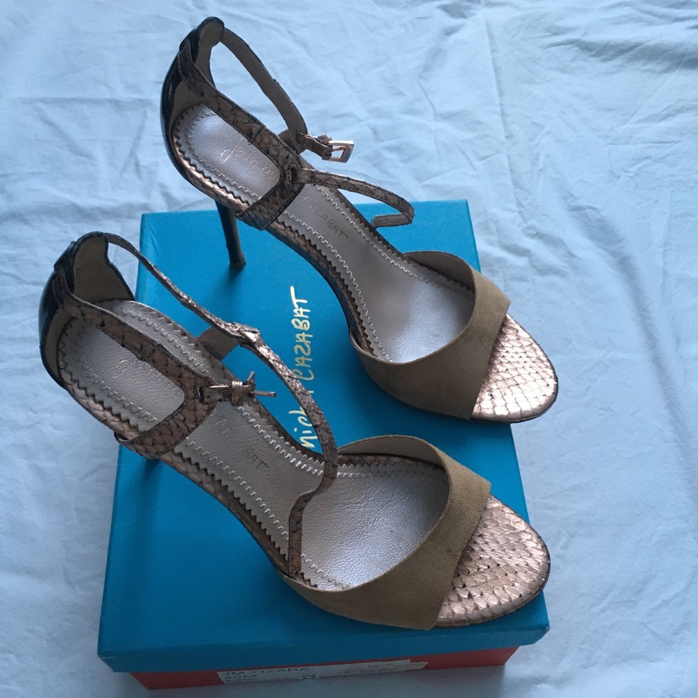 Stunning Jean-Michel Cazabat Rose-gold sandals